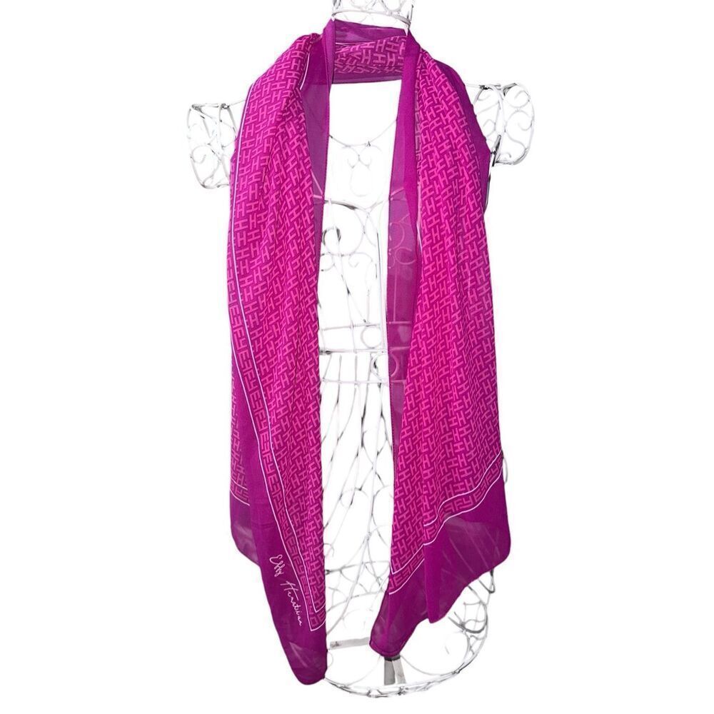 Beautiful Effy Hematian signature logo pink rectangle scarf shawl -  Head scarf,